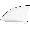 Блюдо-веер «Кунстверк»; фарфор; H=2,L=27,B=20см; белый KunstWerk A0386
