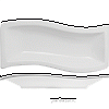 Блюдо волн.прямоугольное «Кунстверк»; фарфор; H=2.5,L=26,B=10см; белый KunstWerk A5881