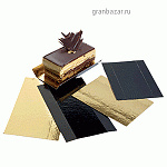 Подложка д/конд.изделий (200шт); картон; L=13,B=4.5см; золотой,черный MATFER 930271