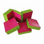 Коробка для кондитерских изделий 180х180х50 мм, фуксия-зеленый, картон, Garcia de Pou 197.81