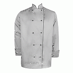 Куртка двубортная с окант. 42разм.; твил; серый,черный POV 