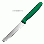 Нож кухонный; сталь нерж.,пластик; L=11,B=4.5см; зелен. MATFER 182204