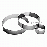 Кольцо кондитерское; сталь нерж.; D=180,H=45мм; металлич. Paderno 47532-18