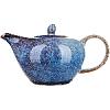 Чайник «Ирис»; фарфор; 0,7л; голуб. Kunstwerk ZA0038S-6-a