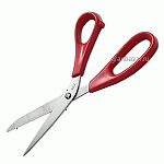 Ножницы; сталь нерж.,пластик; H=1,L=25,B=11см; металлич.,красный MATFER 120801