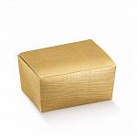 Коробка для кондитерских изделий, 375 г, золотая 125х80х55 мм, картон, 100 шт/уп, Garcia de Pou 154.07