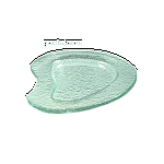Тарелка «Амеба»; стекло; H=15,L=190,B=150мм; прозр. BDK-GLASS 536020