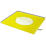 Тарелка «Хэло»; стекло; желт. BDK-GLASS 523406