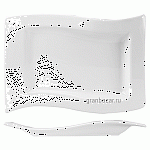 Блюдо прямоугольное волн.край «Кунстверк»; фарфор; H=2.5,L=27,B=18см; белый KunstWerk A2011