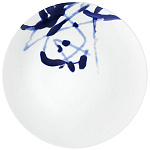 Тарелка «Инк» мелкая фарфор D=200 мм белый, синий Vista Alegre 21125164