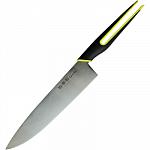 Нож "Шеф"; сталь нерж., полипроп.; L=200 мм; металлич., зелен. Kasumi SU-1401