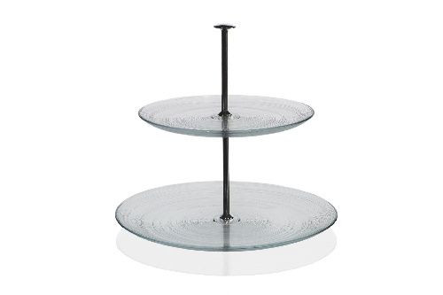 Этажерка Circle, 2 яруса, d 210 / 280 мм h 240 мм, стекло, прозрачная, ArdaCam
