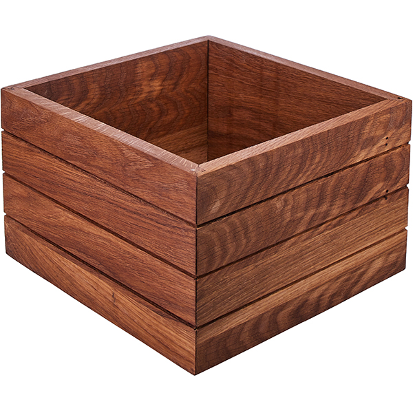 Ящик д/овощей; дуб; H=16,L=26,5/25,B=25см; коричнев. PPwood Q623O-00N