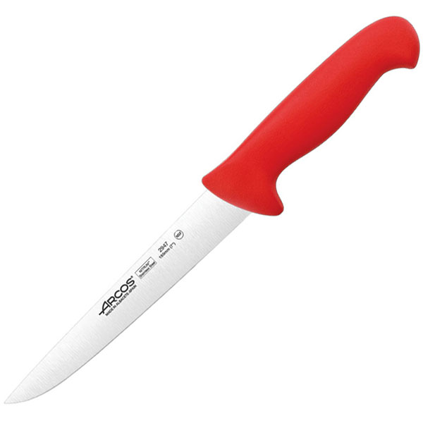 Нож для мяса «2900»; сталь нерж.,полипроп.; L=18см; красный,металлич. ARCOS 294722