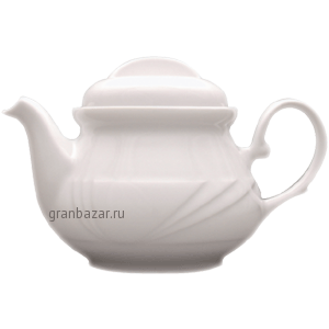 Чайник с крыш. «Аркадия»; фарфор; 600мл; H=12.5,L=20,B=14см; белый Lubiana 5021
