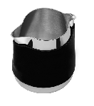 Молочник Реверс «Революшн»; сталь нерж., силикон; 0,5л; H=105, L=105, B=65мм; черный, металлич. Ilsa 00470060ICL