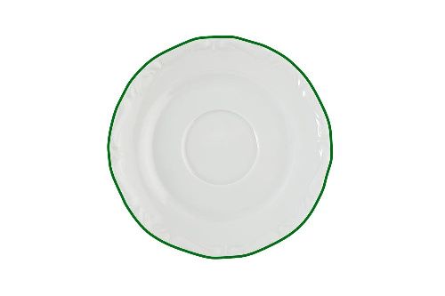 Блюдце MARIA GREEN 150 мм, кант зелёный Porland