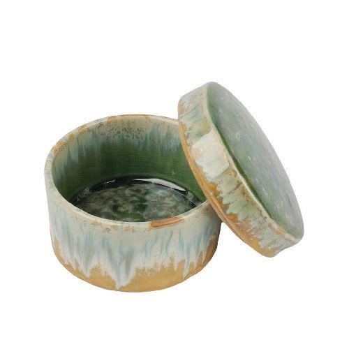Емкость для подачи с крышкой Green Malachite Box Frutti di Mare 210 мл d 100 мм h52х32 мм  P.L. Proff Cuisine B240059410-2401C