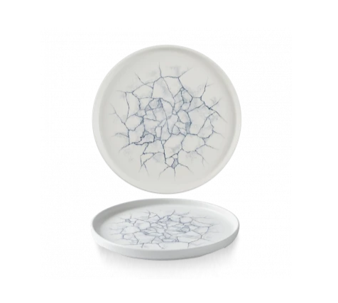 Тарелка мелкая 210 мм, h20мм с прямым бортом, Chefs Plate, цвет Kintsugi Pearl Grey, Churchill KTPGWP211