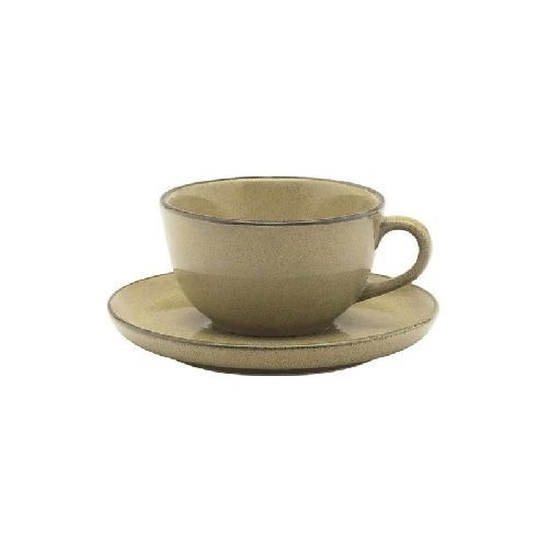 Пара чайная FLAT Shape OCRE (чашка 200мл и блюдце 145мм) Oxford 141354