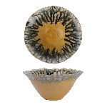 Салатник Dark Northern Blue Brown Flower Frutti di Mare 925 мл d 190 мм h90 мм P.L. Proff Cuisine QB23171012