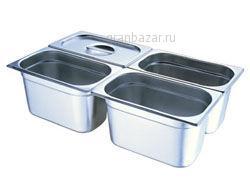 Крышка к гастроемкости GN 1/4, с ручкой, нерж.сталь Gastrorag C14