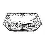 Корзинка для подачи 232х149х80 мм черная металл P.L. Proff Cuisine BBW-9TBK