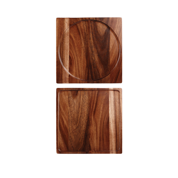 Блюдо деревянное двухстороннее Buffet Wood 335х335мм CHURCHILL ZCAWPB121