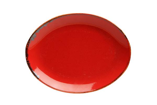 Блюдо овальное RED фарфор, 310х240 мм, h 31 мм, красный Seasons Porland 112131 красный