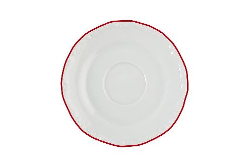 Блюдце MARIA RED 150 мм, кант красный Porland