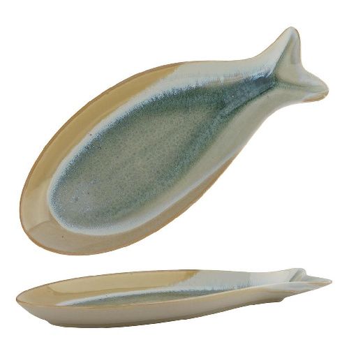 Блюдо овальное Fish Pearl Blue Frutti di Mare 415х180 мм h35 мм  P.L. Proff Cuisine Q172334118C-FYCG6C [1]