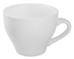 Чашка чайная; фарфор; 195мл; D=83, H=70, L=103мм; белый KunstWerk A6476