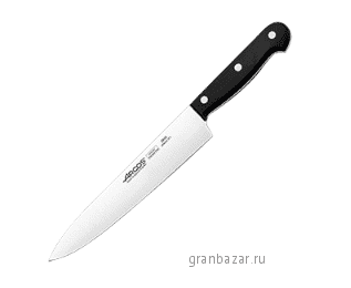 Нож поварской «Универсал» сталь нерж.,полиоксиметилен; L=20см; черный Arcos 284804
