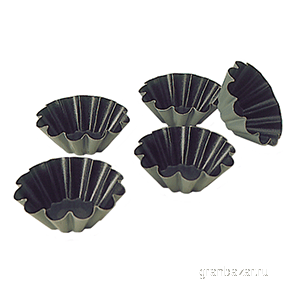 Форма конд.рифл. (25шт); сталь,антиприг.покр.; D=65,H=24мм MATFER 330622