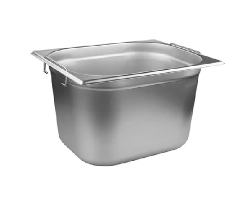 Гастроемкость GN 1/2 с ручками;сталь нерж.;11,3л;,H=200,L=325,B=265мм;металлич. Prohotel E812-8H/92514/H12200