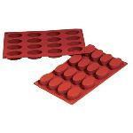 Форма силиконовая P.L. Proff Cuisine "Овал" 16 ячеек 55х33 мм, h 20 мм (300х175 мм) D-017