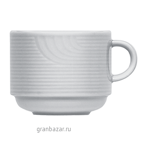 Чашка чайная «Карат»; фарфор; 250мл; D=8,H=7,L=10.5см; белый Bauscher 25 5128