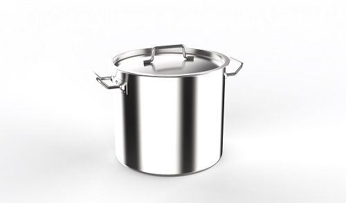 Котел 30 л. нерж. d=350 мм. h=320 мм. тройное дно с крышк. (индукция) MGsteel /1/
