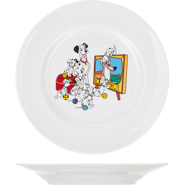 Тарелка мелкая "Далматинцы"; фарфор; D=200 мм; белый Добрушский фарфоровый завод 7С1393