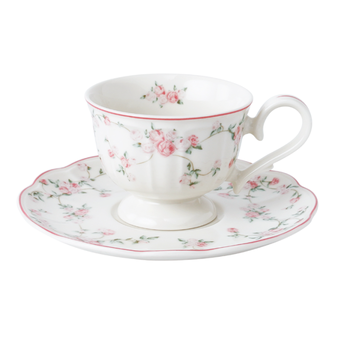 Чайная пара Retro Ritz-La Vie En Rose 200 мл Noble 305608A-G001-K007