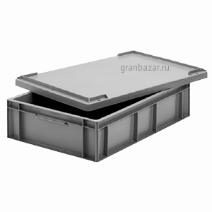 Контейнер д/хран. продук.; полиэтилен; 28л; H=15,L=60,B=40см; серый MATFER 149099