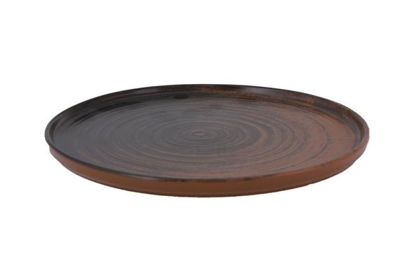 Тарелка с бортом BROWN фарфор, d 240 мм Porland 18AC24 LYKKE BROWN