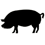 Доска меловая "Свинья" на деревянной подставке, ПВХ (3мм) L 370мм w 40мм h 220мм Контур лайн