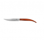 Нож для стейка 235 мм без зубцов, сталь/дерево, коричневая ручка Luxstahl