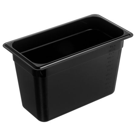 Гастроемкость 1/3 h=200 мм. 325х176 мм. 6,9 л. поликарб. черная Gastroplast /1/18/
