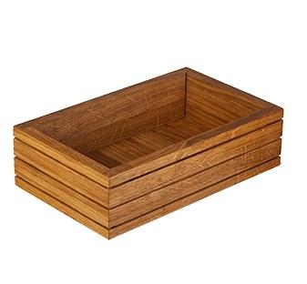 Ящик д/подачи прямоуг.с бортом дуб; ,H=75,L=265/162мм PPwood Ж100-2