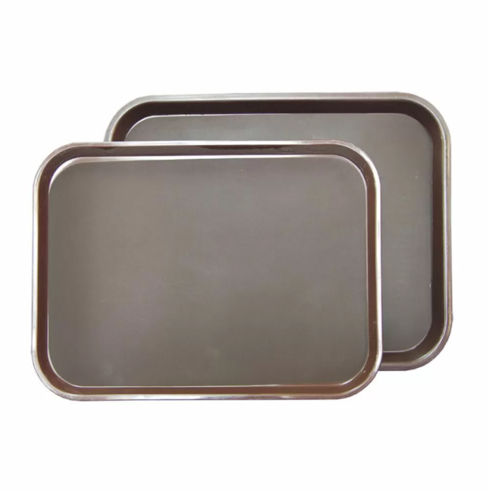 Поднос BarWare полностью прорезиненный коричневый 450х350 мм P.L. Proff Cuisine