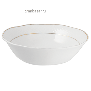 Салатник «Афродита»; фарфор; 250мл; D=14,H=4.5см; белый,золотой Lubiana 2614-gold