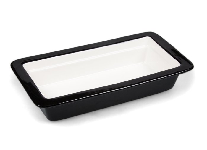 Гастроемкость 1/3-65 (325х176х65 мм), черный борт, фарфор, P.L. Proff Cuisine F1274BL-W