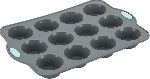 Форма для выпечки кексов 340х225 мм. 12 ячеек d=60 мм. силикон /1/